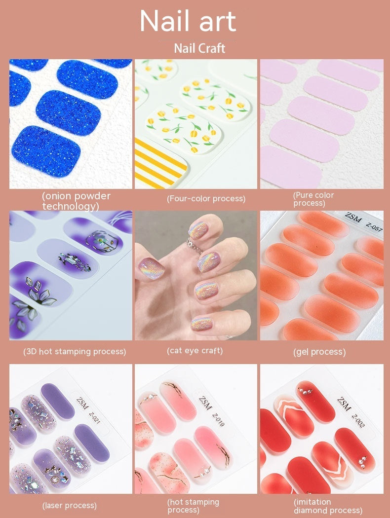 UV Semi-curing Gel Nail Stickers