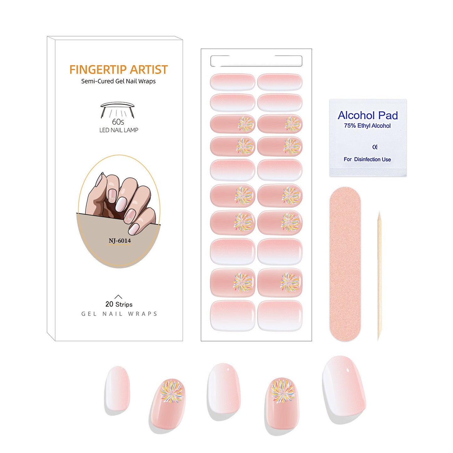 UV Semi-curing Gel Nail Stickers