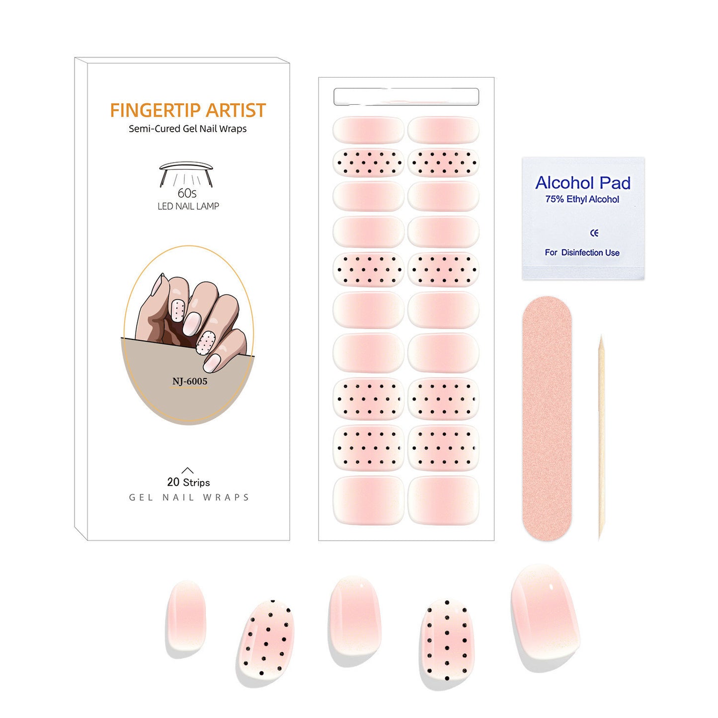 UV Semi-curing Gel Nail Stickers