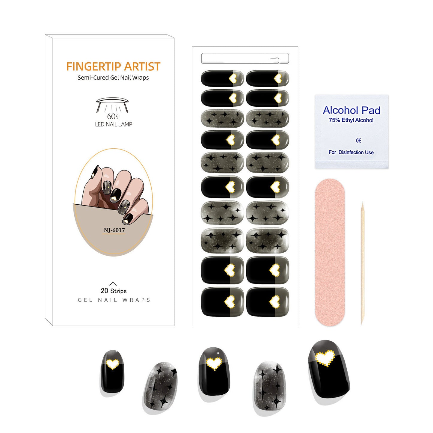 UV Semi-curing Gel Nail Stickers