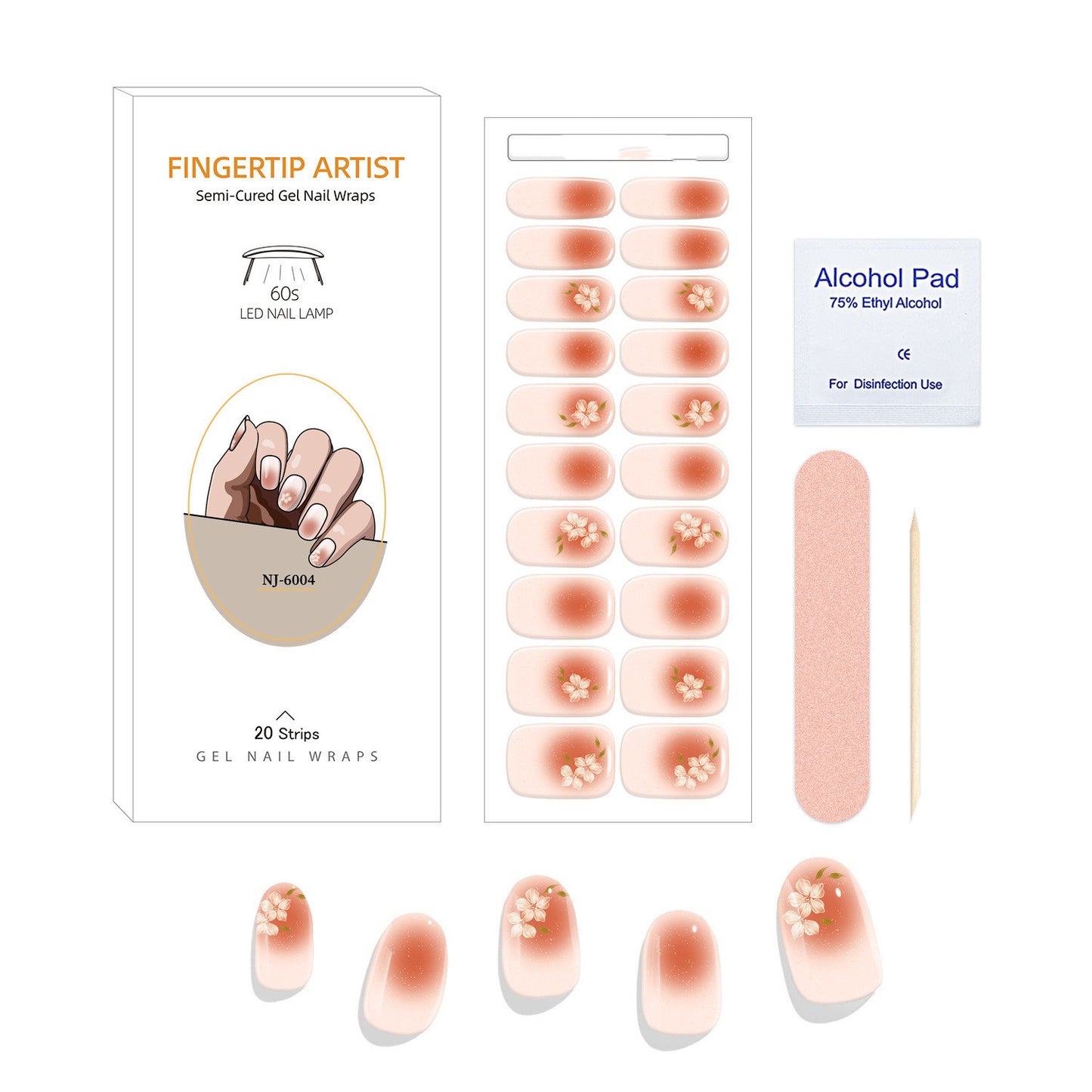 UV Semi-curing Gel Nail Stickers